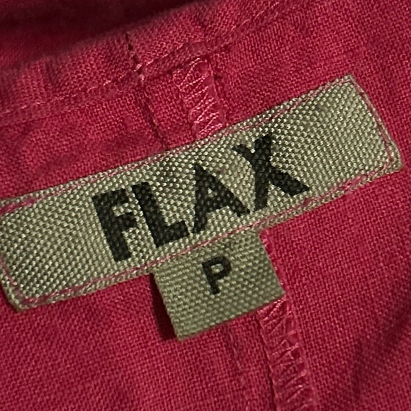 FLAX Pink Sleeveless Ruffle Hem Linen Midi Dress P (4/6) - Picture 8 of 13